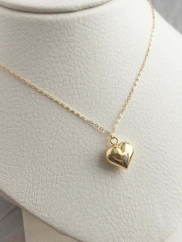 14K Gold Heart Pendant Necklace