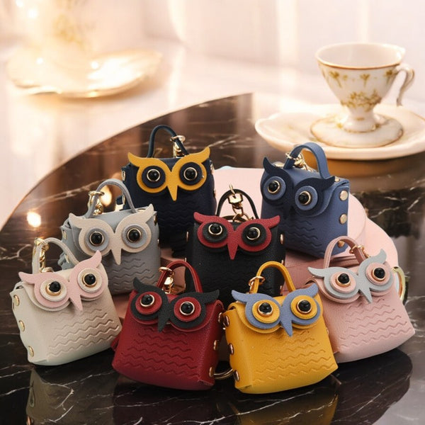 Owl-Shaped Mini Coin Purse Keychain – Cute Accessory for Bags and Keys