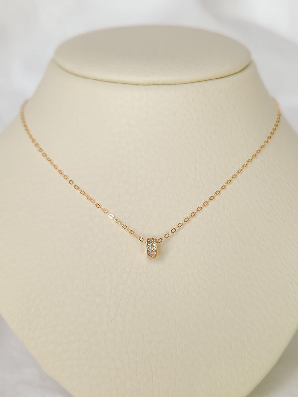 14K Gold Minimalist Pendant Necklace